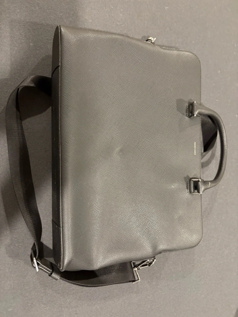 Michael Kors Black Saffiano Leather Briefcase with Shoulder Strap
